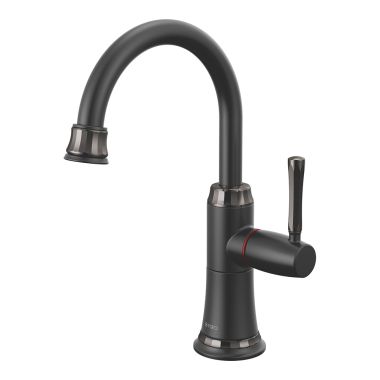 Click here to see Brizo 61358LF-H-BLBNX Brizo Tulham One-Handle Instant Hot Water Faucet, Matte Black/Black Onyx - 61358LF-H-BLBNX