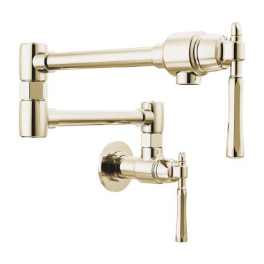 Click here to see Brizo 62858LF-PN Brizo Tulham Wall-Mount Pot Filler Faucet, Polished Nickel - 62858LF-PN