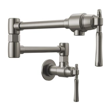 Click here to see Brizo 62858LF-SL Brizo Tulham Wall-Mount Pot Filler Faucet, Luxe Steel - 62858LF-SL