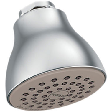 Click here to see Moen 6300EP Moen Easy Clean XL 2-1/2in Single-Spray Function Wall-Mount Shower Head Only, Round, Eco-Performance, WaterSense Certified, 1.75 GPM, Chrome - 6300EP