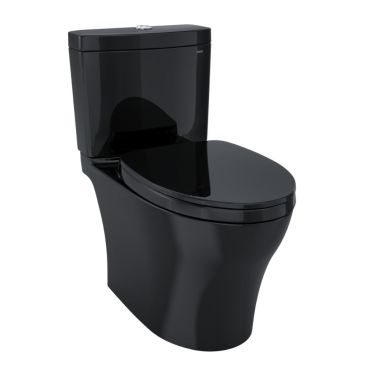 Click here to see Toto MS446124CEMN#51 TOTO Aquia IV Two-Piece Elongated Toilet, 1.28 GPF, WASHLET+ Ready, Ebony - MS446124CEMN#51