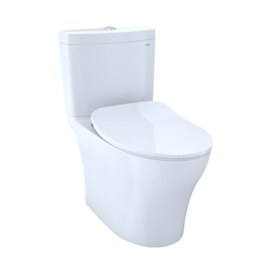 Click here to see Toto MS446234CEMFGN#01 TOTO Aquia IV Two-Piece Toilet w/ SS234 SoftClose Seat, 1.28/0.9 GPF, Elongated, WASHLET+, Cotton White - MS446234CEMFGN#01