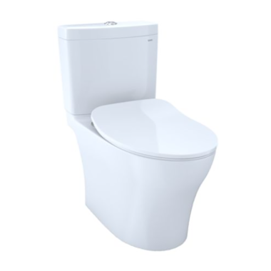 Click here to see Toto MS446234CEMGN#01 TOTO Aquia IV Elongated Two-Piece Toilet With SS234 SoftClose Seat, 1.28 and 0.9 GPF, Cotton White - MS446234CEMGN#01