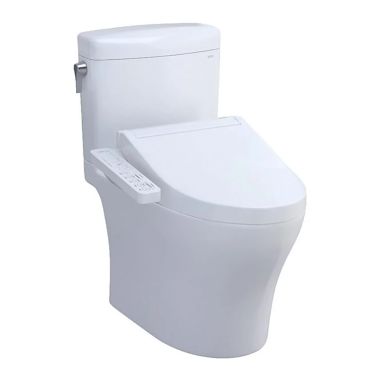 Click here to see Toto MW4363074CEMFGN#01 TOTO Aquia IV Dual-Flush Elongated Toilet, Sanagloss, WASHLET+, Cotton White - MW4363074CEMFGN#01