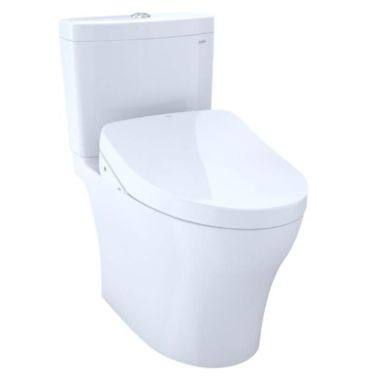 Click here to see Toto MW4463056CEMFGNA#01 TOTO Aquia IV WASHLET+ Two-Piece Toilet with S550e Bidet Seat, Auto-Open/Close, 1.28/0.9 GPF, Auto-Flush, Universal Height, Cotton White - MW4463056CEMFGNA#01
