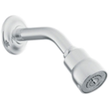 Click here to see Cleveland Faucet 41916 Cleveland Faucet Capstone 2in Single-Function Shower Head with Arm and Flange, Round, 2.5 GPM, Chrome - 41916