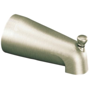 Click here to see Cleveland Faucet 40914BN Cleveland Cornerstone Brushed Nickel  Metal Tub Spout with Pull-Up Diverter, IPS Connection, Wall-Mount Installation - 40914BN