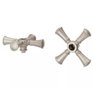 Click here to see Pfister HHL-049TBK Pfister Tisbury Cross Handles for Widespread Bathroom Faucet, Brushed Nickel - HHL-049TBK