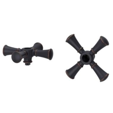 Click here to see Pfister HHL-049TBY Pfister Tisbury Cross Handles for Widespread Bathroom Faucet, Tuscan Bronze - HHL-049TBY