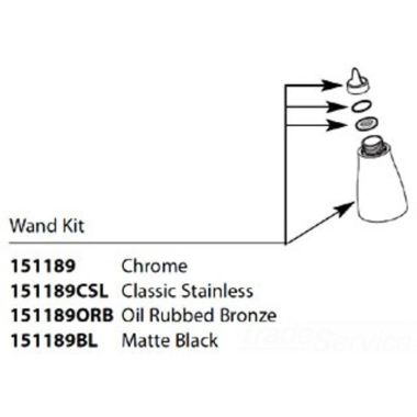 Click here to see Moen 151189 Moen Arbor Part Wand Kit - Chrome (151189)