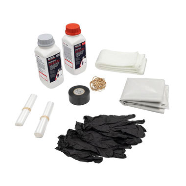 Click here to see Ridgid 74713 RIDGID Pipe Patch Kit - 4-6-inch Pipe x 3-foot Repair - 74713