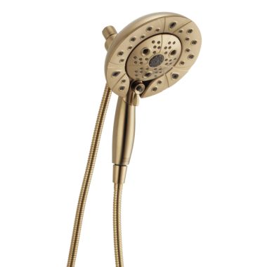 Click here to see Delta 58480-CZ-PR25-PK Delta H2Okinetic In2ition 5-Setting Two-In-One Shower In Lumicoat Champagne Bronze - 58480-CZ-PR25-PK