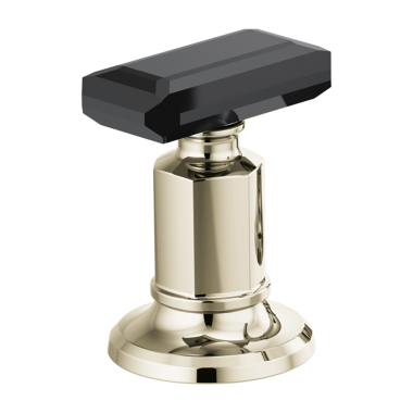 Click here to see Brizo HK5376-PNBC Brizo Invari Widespread Faucet Handle Kit with Black Crystal Knob, ADA, Brilliance Polished Nickel - HK5376-PNBC