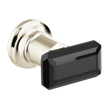 Click here to see Brizo HK70476-PNBC Brizo Invari Wall-Mount Tub Filler Handle Kit, Brilliance Polished Nickel with Black Crystal Knob - HK70476-PNBC