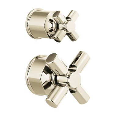 Click here to see Brizo HX75P76-PN Brizo Invari Pressure Balance Valve with Integrated Diverter Trim Cross Handle Kit, Brilliance Polished Nickel - HX75P76-PN