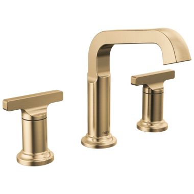 Click here to see Delta 35587-CZ-PR-DST Delta Tetra Widespread Bathroom Faucet, Two Handles, DIAMOND Seal, Lumicoat Champagne Bronze - 35587-CZ-PR-DST
