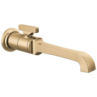 Click here to see Delta T3589LF-CZ-PR-WL Delta Single Handle Wall Mount Bathroom Faucet, 1.2 GPM, WaterSense, Lumicoat Champagne Bronze - T3589LF-CZ-PR-WL