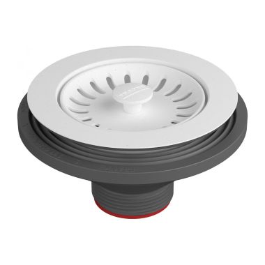 Click here to see Franke 900-PWT Franke Colorline Sink Strainer Assembly, Polar White - 900-PWT