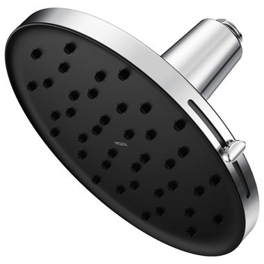 Click here to see Moen 220R3 Moen Verso 9in Adjustable Rainshower Head with Infiniti Dial and Magnetix Docking System, 2.5 GPM, Chrome - 220R3