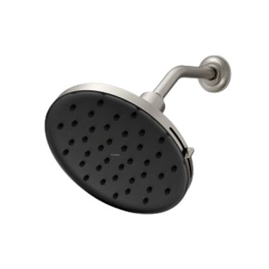 Click here to see Moen 220R3BN Moen Verso 9in Adjustable Rain Shower Head with Infiniti Dial and Magnetix Docking System, Round, 2.5 GPM, Brushed Nickel - 220R3BN