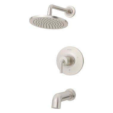 Click here to see Pfister LG89-8TNTD Pfister Tenet Polished Nickel Single Lever Handle Tub and Shower Trim Kit with Raincan Showerhead, 1.8 GPM, WaterSense, SecurePfit Connection - LG89-8TNTD