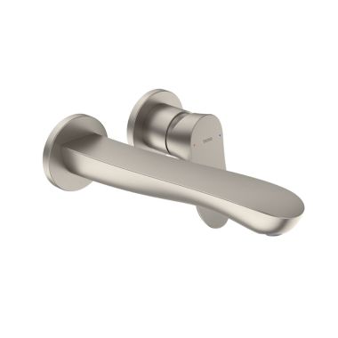 Click here to see Toto TLG01311UA#BN TOTO GO Wall-Mount Single-Handle Long Bathroom Faucet with COMFORT GLIDE Technology, 1.2 GPM, Two-Hole, Lever Handle, Brushed Nickel - TLG01311UA#BN