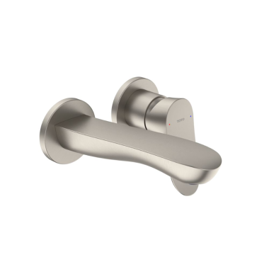 Click here to see Toto TLG01310UA#BN TOTO GO Wall-Mount Single-Handle Short Bathroom Faucet with COMFORT GLIDE Technology, 1.2 GPM, Two-Hole, Lever Handle, Brushed Nickel - TLG01310UA#BN