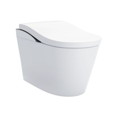 Click here to see Toto MS8732CUMFG#01B TOTO Neorest LS Smart Toilet with WASHLET Bidet Seat, 1.0/0.8 GPF, Cotton White w/ Black - MS8732CUMFG#01B