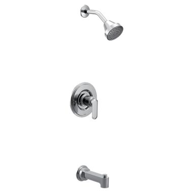Click here to see Moen T2223EP Moen Greenfield Posi-Temp Tub/Shower Faucet, 1.75 GPM, 1-Function, Single Lever Handle, M-PACT, Eco-Performance, Chrome - T2223EP