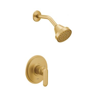 Click here to see Moen UT2322EPBG Moen Greenfield M-Core 2-Series Single-Handle Shower Faucet, One-Function, 1.75 GPM, Lever Handle, Eco-Performance, Brushed Gold - UT2322EPBG