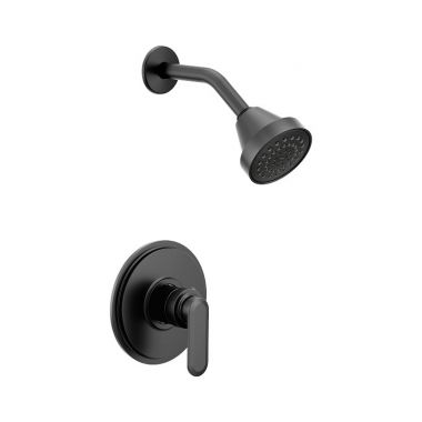 Click here to see Moen UT2322EPBL Moen Greenfield M-Core 2-Series Single-Handle Shower Faucet, One-Function, 1.75 GPM, Lever Handle, Eco-Performance, Matte Black - UT2322EPBL