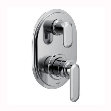 Click here to see Moen UT33341 Moen Greenfield M-CORE 3-Series Valve Trim w/ Transfer, Lever Handles, Polished Chrome - UT33341