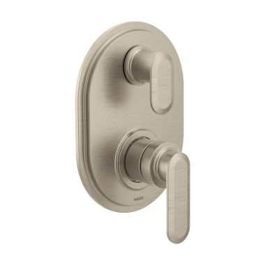 Click here to see Moen UT33341BN Moen Greenfield M-CORE 3-Series Valve Trim w/ Transfer, Lever Handles, Brushed Nickel - UT33341BN