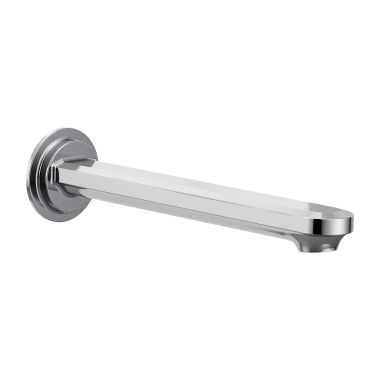 Click here to see Moen TF4326 Moen Greenfield 8.82 Inches Ultra Thin Single-Function Non-Diverting Chrome Tub Spout with M-PACT Common Valve System, 1/2-inch Connection Size - TF4326