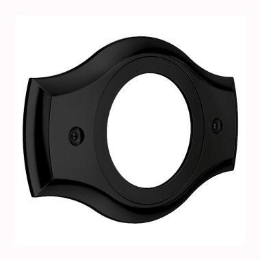 Click here to see Moen 1920BL Moen Matte Black Remodel Cover Plate for One Handle Tub and Shower Faucets - 1920BL