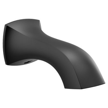 Click here to see Moen 191956BL Moen Voss 7-3/4-inch Wall Mounted Matte Black Non-Diverter Tub Spout with 1/2-inch Connection Size, Slip Fit - 191956BL