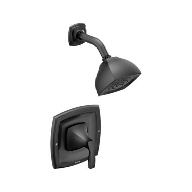 Click here to see Moen T2692BL Moen Voss Posi-Temp Single-Handle Shower Faucet, One-Function, 2.5 GPM, Lever Handle, M-PACT, Matte Black - T2692BL
