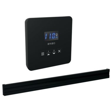 Click here to see Brizo 8CB-250L-BL Brizo Mystix Square-Shaped Matte Black Steam Control Kit with Patented Dual Sensor, Programmable Time and Temperature - 8CB-250L-BL