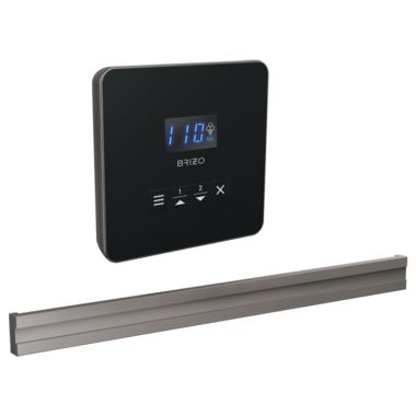 Click here to see Brizo 8CB-250L-BNX-L Brizo Mystix Square-Shaped Lumicoat Black Onyx Steam Control Kit with Patented Dual Sensor, Programmable Time and Temperature - 8CB-250L-BNX-L