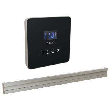 Click here to see Brizo 8CB-250L-NK-L Brizo Mystix Square-Shaped Lumicoat Luxe Nickel Steam Control Kit with Patented Dual Sensor, Programmable Time and Temperature - 8CB-250L-NK-L