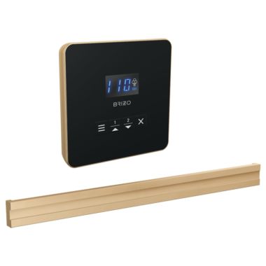 Click here to see Brizo 8CB-250L-PG-L Brizo Mystix Square-Shaped Lumicoat Polished Gold Steam Control Kit with Patented Dual Sensor, Programmable Time and Temperature - 8CB-250L-PG-L