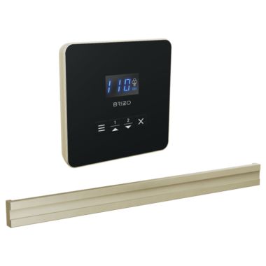 Click here to see Brizo 8CB-250L-PN-L Brizo Mystix Square-Shaped Lumicoat Polished Nickel Steam Control Kit with Patented Dual Sensor, Programmable Time and Temperature - 8CB-250L-PN-L