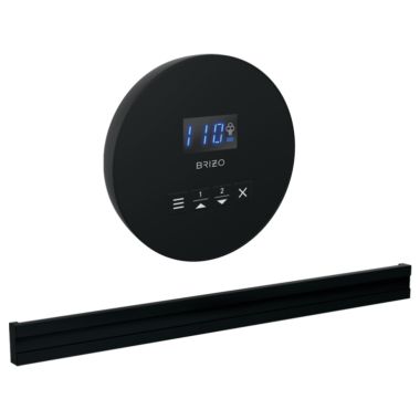 Click here to see Brizo 8CB-250R-BL Brizo Mystix 4in Round-Shaped Matte Black Steam Control Kit with Patented Dual Sensor, Programmable Time and Temperature - 8CB-250R-BL