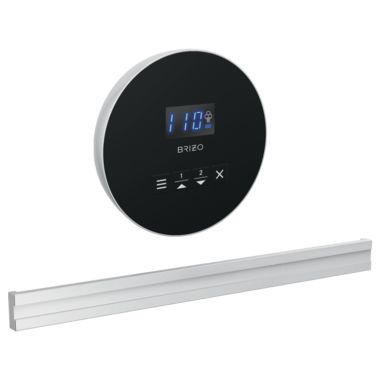 Click here to see Brizo 8CB-250R-PC-L Brizo Mystix 4in Round-Shaped Polished Chrome Steam Control Kit with Programmable Time and Temperature, Lumicoat Technology - 8CB-250R-PC-L