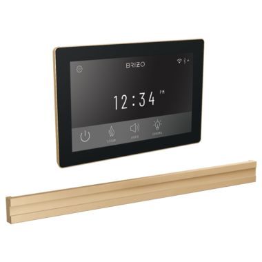 Click here to see Brizo 8CB-600S-PG-L Brizo Mystix Transcendent Lumicoat Polished Gold Digital Steam Control Kit with Bilateral Steam Head, Built-In WiFi, 12 Presets - 8CB-600S-PG-L