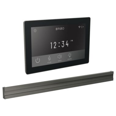 Click here to see Brizo 8CB-600S-SL-L Brizo Mystix Transcendent Lumicoat Luxe Steel Digital Steam Control Kit with Bilateral Steam Head, Built-In WiFi, 12 Presets - 8CB-600S-SL-L