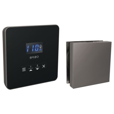 Click here to see Brizo 8CH-250L-BNX-L Brizo Mystix Black Onyx Square Steam Control and Head, Lumicoat Technology, Dual Temperature Sensor Technology - 8CH-250L-BNX-L
