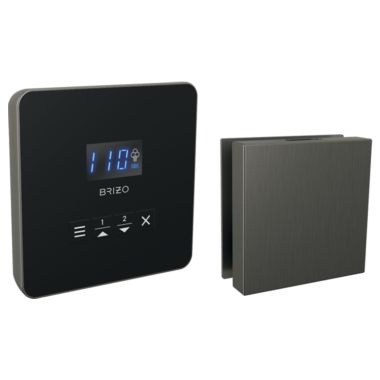 Click here to see Brizo 8CH-250L-SL-L Brizo Mystix Luxe Steel Square Steam Control and Head, Lumicoat Technology, Dual Temperature Sensor Technology - 8CH-250L-SL-L