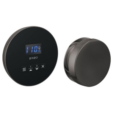 Click here to see Brizo 8CH-250R-BNX-L Brizo Mystix Black Onyx Round Steam Control and Head, Lumicoat Technology, Dual Temperature Sensor Technology - 8CH-250R-BNX-L