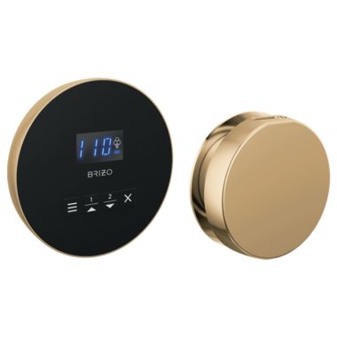 Click here to see Brizo 8CH-250R-PG-L Brizo Mystix Polished Gold Round Steam Control and Head, Lumicoat Technology, Dual Temperature Sensor Technology - 8CH-250R-PG-L